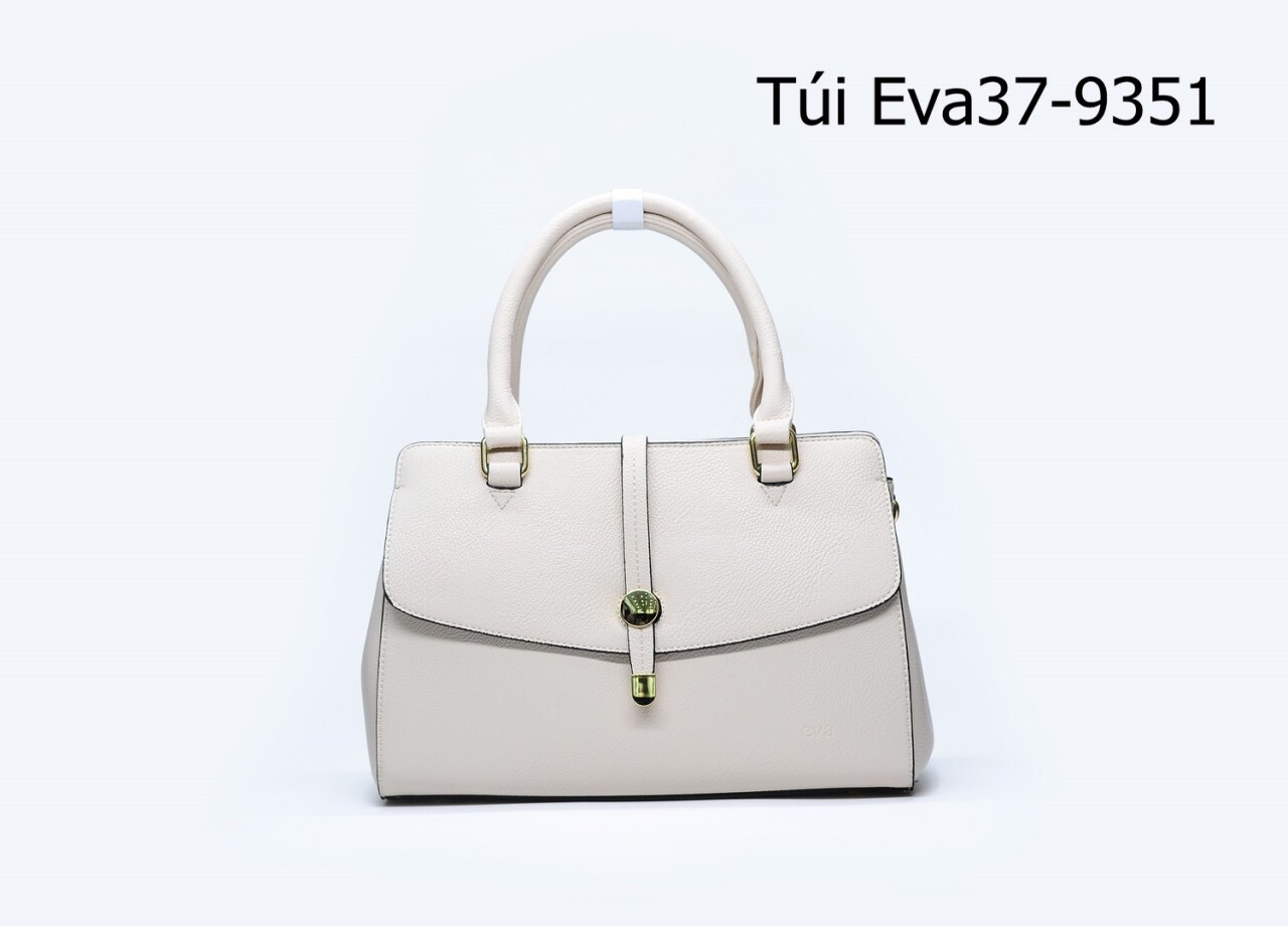 Túi xách thời trang Eva37-9357 dáng vừa xinh, khóa bấm đẹp, màu kem cá tính