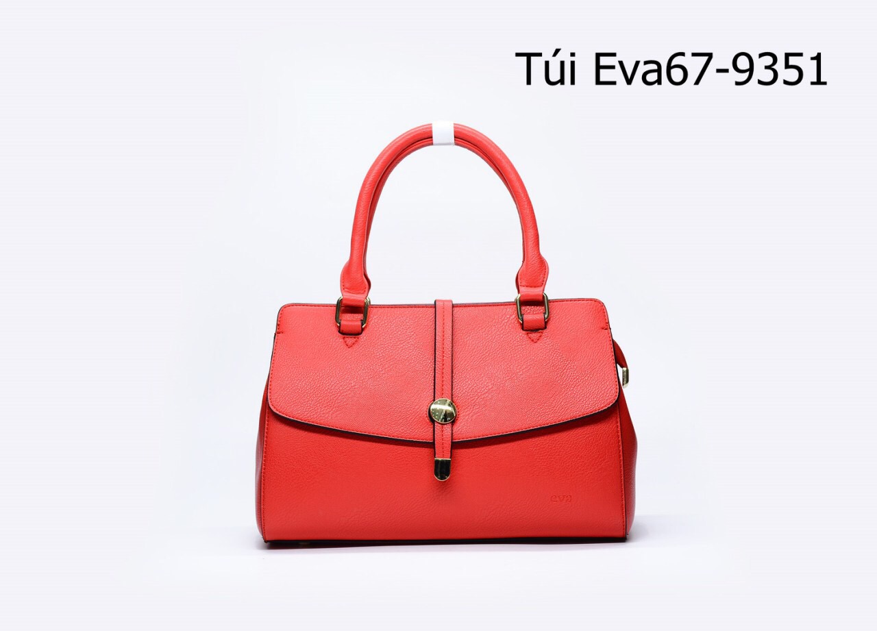 Túi xách thời trang Eva67-9357 dáng vừa xinh, khóa bấm đẹp, màu đỏ năng động, ấn tượng